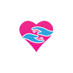 Hand care logo template vector icon business