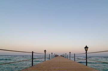 Tranquil wooden pier