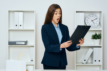 business woman working in an office