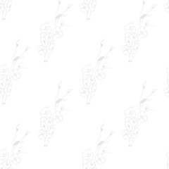 Obraz premium Vintage brunch gold collection for wallpaper design.&nbsp;Seamless vintage background.&nbsp;Botanical illustration.&nbsp;Spring floral texture.&nbsp;