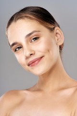 portrait of young woman with perfect skin