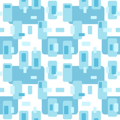 Abstract flat retro seamless pattern with rectangles. Timeless simple vector ornament.