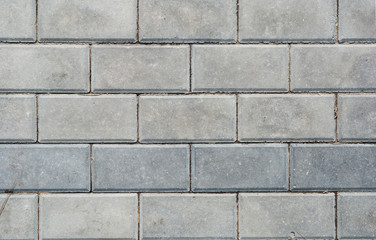 Brick pavement tile, top view. Light sidewalk, pavement texture