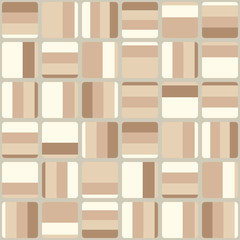 Abstract flat retro seamless pattern with rectangles. Timeless simple vector ornament.