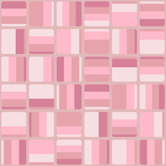 Abstract flat retro seamless pattern with rectangles. Timeless simple vector ornament.