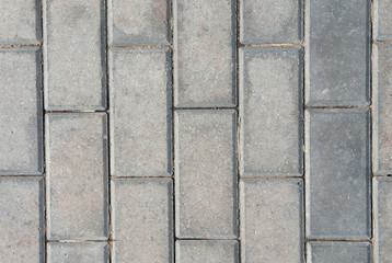Brick pavement tile, top view. Light sidewalk, pavement texture