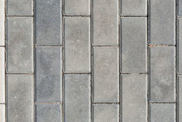 Brick pavement tile, top view. Light sidewalk, pavement texture