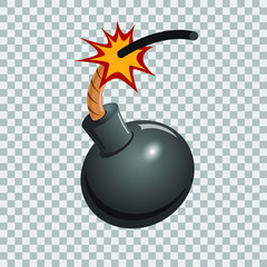 Bomb icon. Vector bomb icon illustration, bomb icon Eps10. bomb icons graphic design vector symbols.