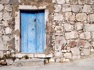 Blue rustic doors
