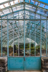 Paris, the Auteuil greenhouses, beautiful public garden in spring 
