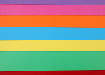Close-up of colour papers