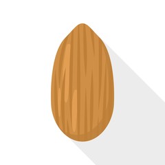 Eco almond icon. Flat illustration of eco almond vector icon for web design