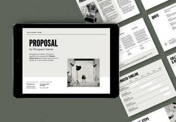 Simple Business Proposal Layout for Tablet