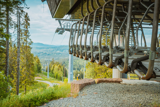 Wyciąg narciarski, widok z g&oacute;ry