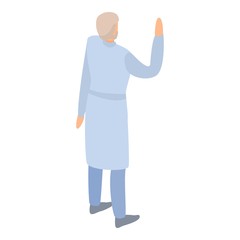 Doctor man icon. Isometric of doctor man vector icon for web design isolated on white background