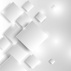 abstract geometric background with white cubes