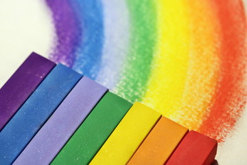 Regenbogen, Pastelkreide