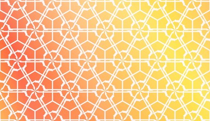 Design Pattern With Abstract Modern Ornament. Triangles Style. Gradient Background Bright Colors. For Soft Banner Template. Vector Illustration. Idea For Your Business