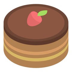 Homemade cake icon. Isometric of homemade cake vector icon for web design isolated on white background