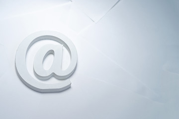 Email symbol on business letters concept for internet, contact us and e-mail address