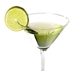 Martini Drink With Lime Decor