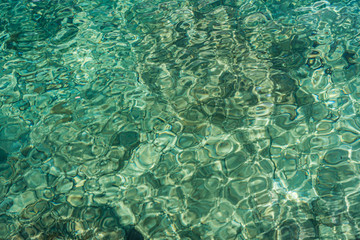 Abstract blue sea water reflections