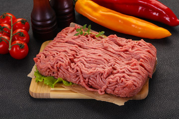 Raw turkey minced meat