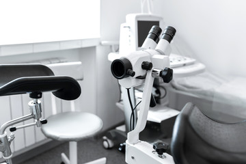 Kalposkop in detail. Professional equipment gynecologist in clinic