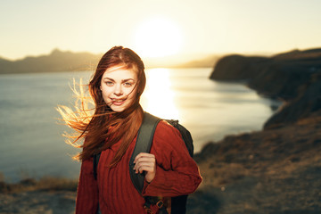 portrait of young woman on the beach