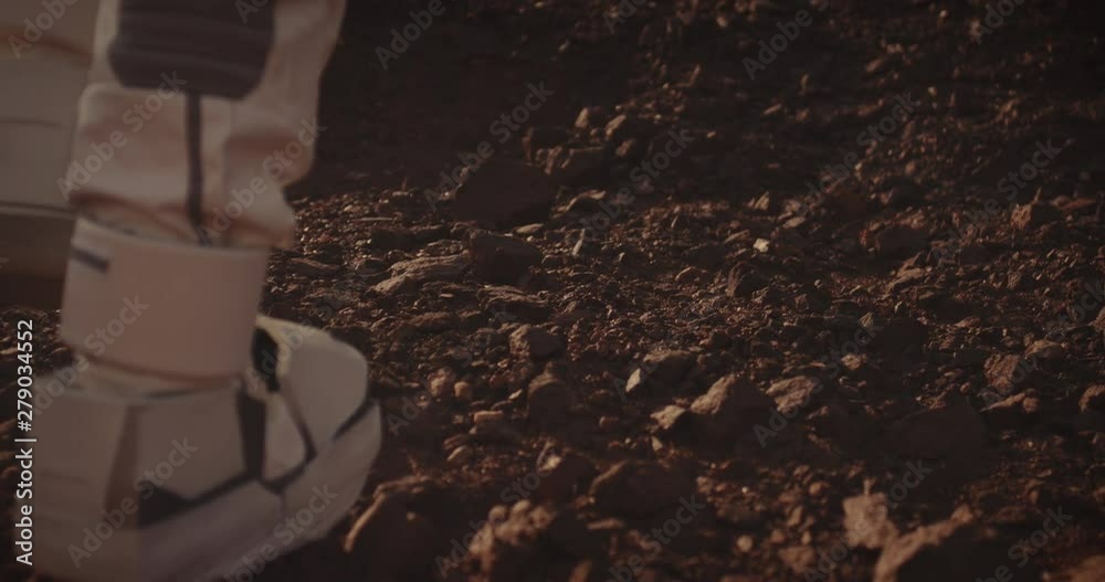 Canvas Prints two astronauts walking on mars