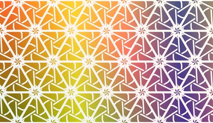 Decorative Background With Triangles. Curved Lines. Vector Illustration. Abstract Blurred Gradient Background Bright Colors.. Bright Background For Poster, Banner, Flyer