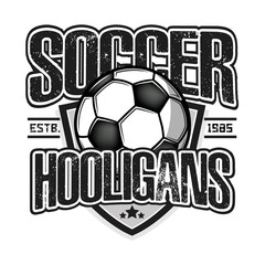 Soccer logo. Soccer hooligans spirit 
