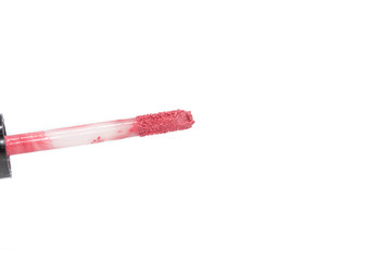 white liquid lipstick applicator, isolated on white background; vanity concept