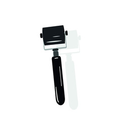 Printmaking roller tool. Isolated vector illustration