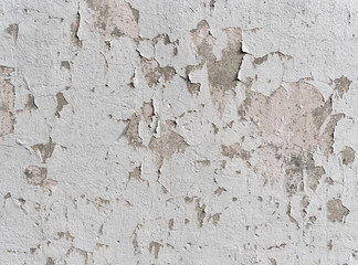 Obraz premium Texture of old concrete scratched wall with peeling paint for background design, banner and layout