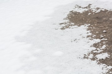 Snow cover on the ground