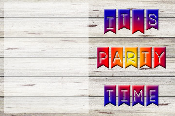 It's party time background invitation