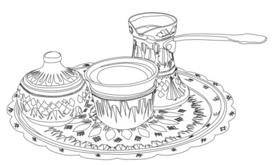 Sarajevo traditional serving for turkish coffee