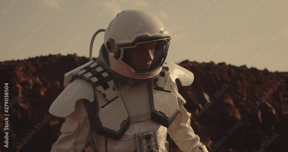 Canvas Prints two astronauts on mars