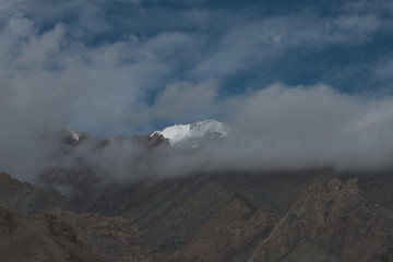 clouds in the mountains