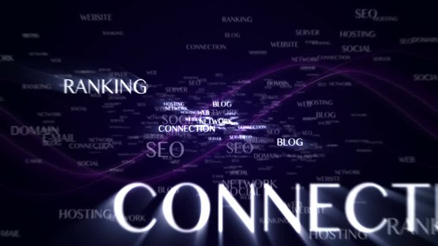 Internet Keywords Animation, Rendering, Background, Loop, 4k