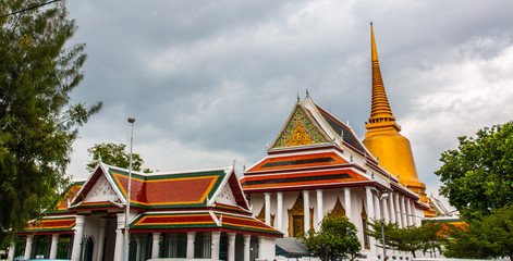 Naklejka premium Wat Somanasrajavaravihara, view of the temple, Thailand