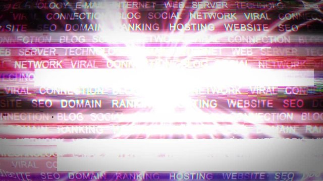 Internet Glitch Keywords Animation, Rendering, Background, Loop, 4k