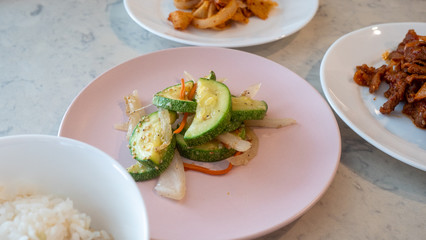 Fried pumpkin side dish, Banchan