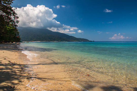 Tekek beach of Tioman island in Malaysia
