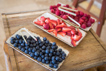 Fresh Berries on a plate, Brunch