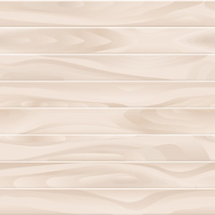 Wooden seamless realistic texture. Light wood planks vector background. Table board or floor surface illustration.