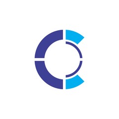 Letter C logo design vector