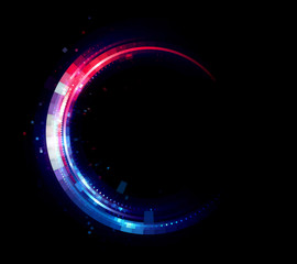 Vivid abstract background. Beautiful design of rotation frame.  .Mystical portal. Bright sphere lens. Rotating lines. Glow ring. .Magic neon ball. Led blurred swirl. Spiral glint lines.