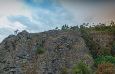 Mountain river waterfall landscape